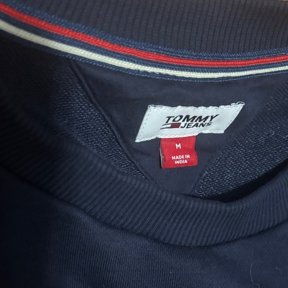 Tommy Hilfiger Navy Tunic Zip Sweatshirt with Red and White Logo, Sz Medium NWOT - Picture 3 of 6